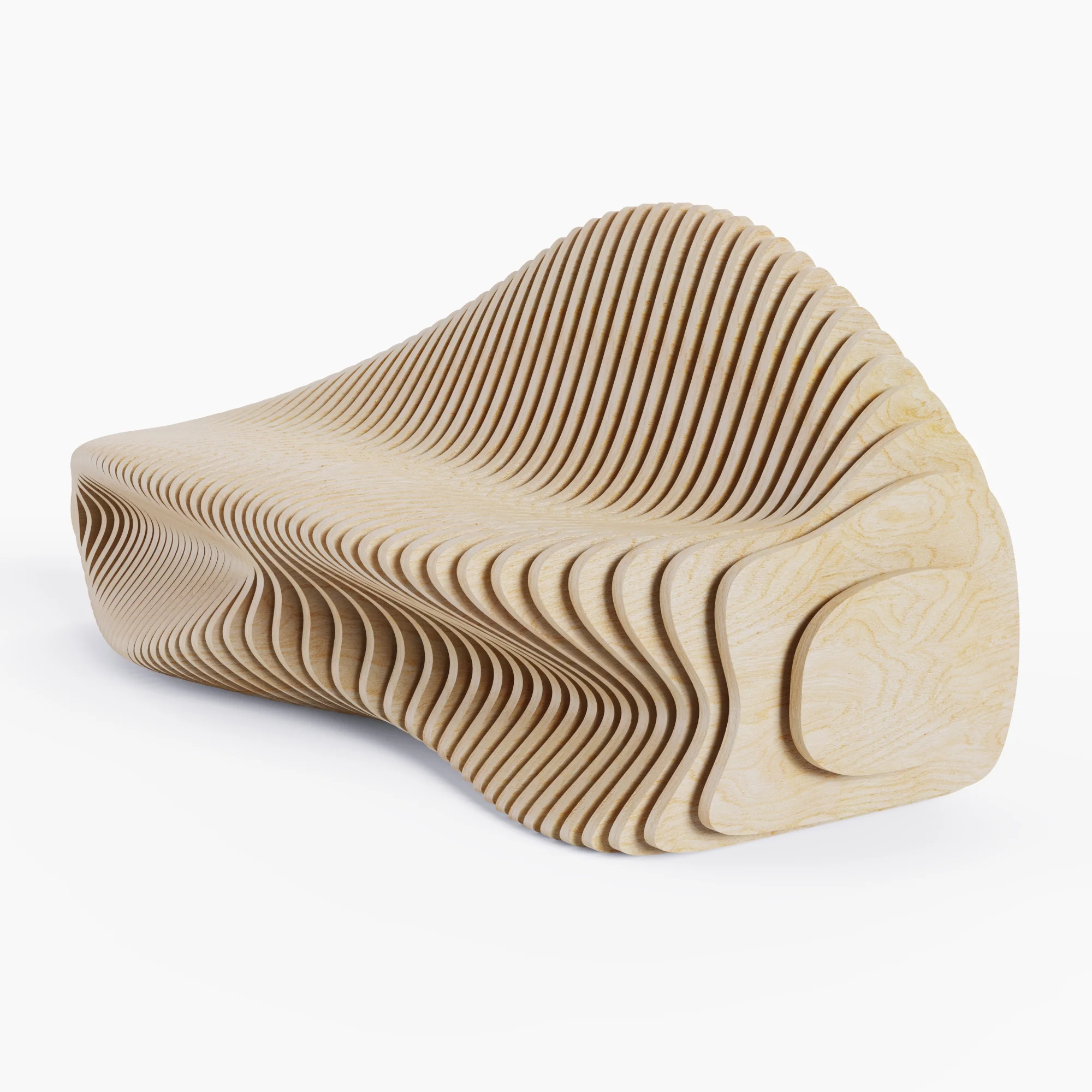 Parametric bench Rapido plywood