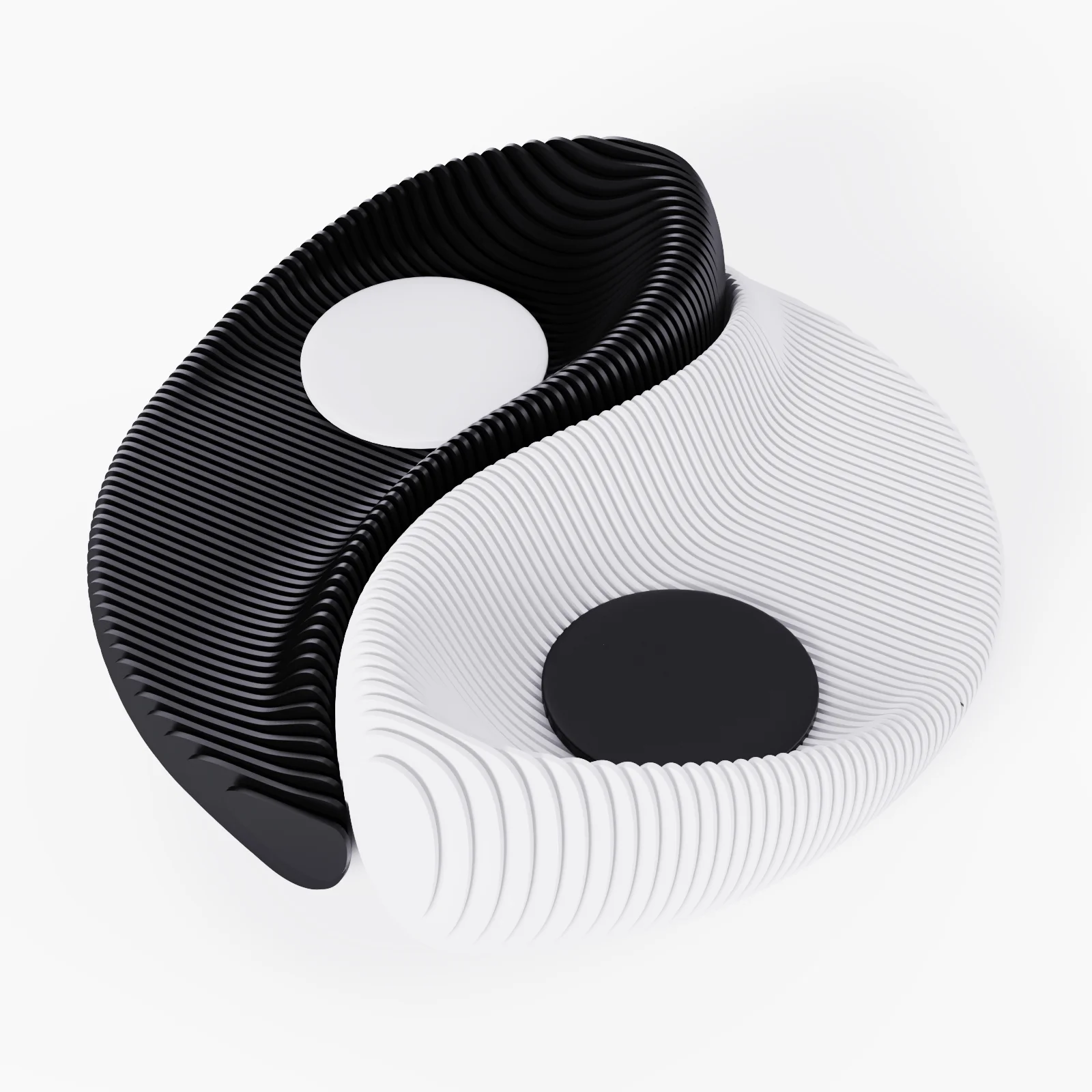 Designer Bench Yin & Yang