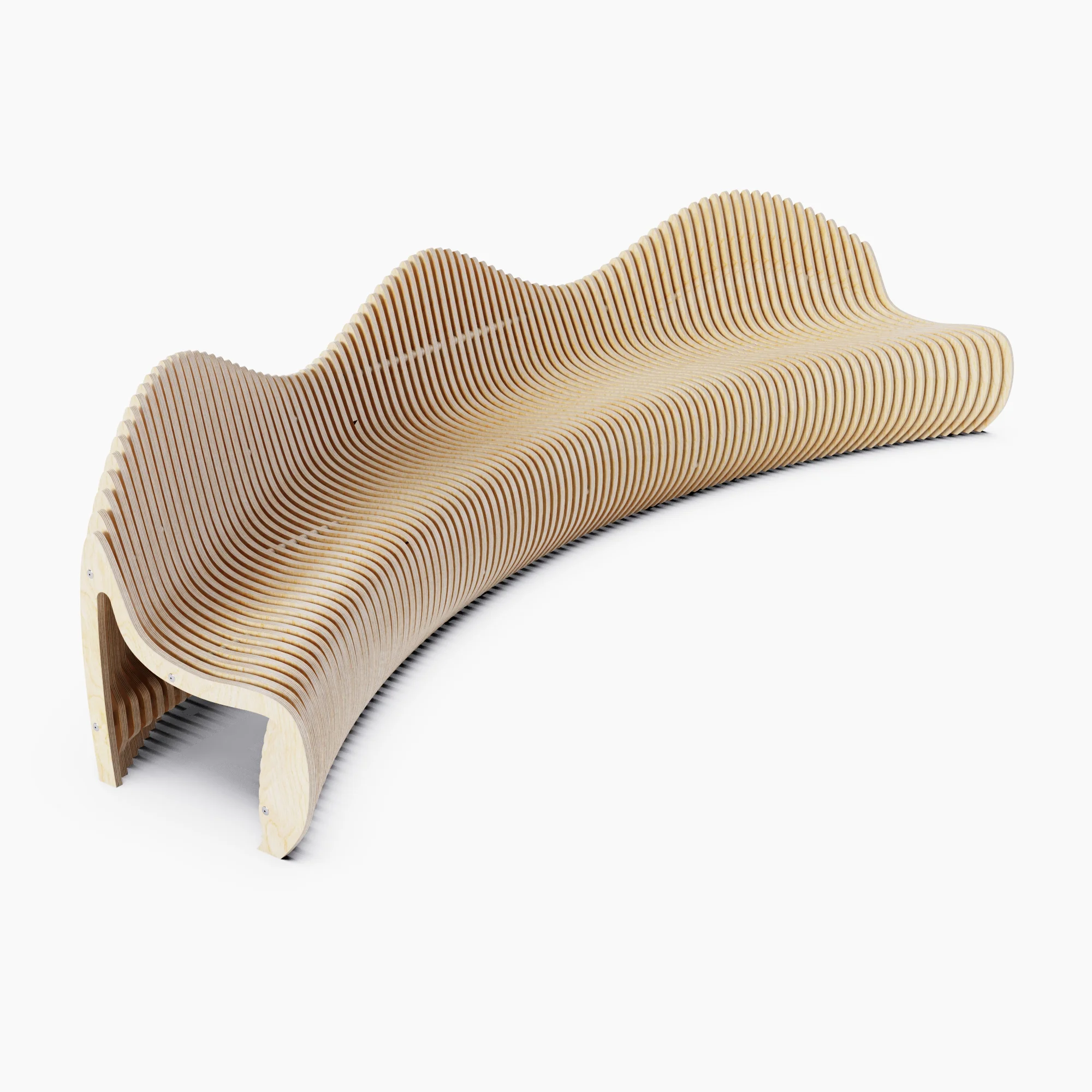 parametric bench sombrero plywood